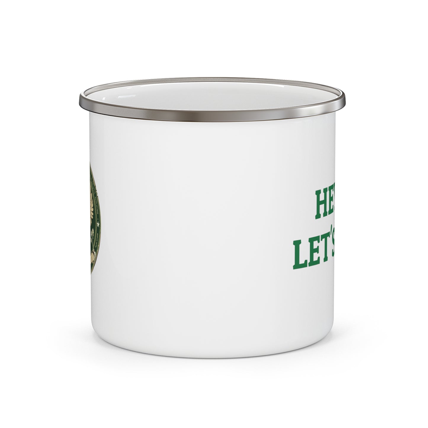 Verdant Rebellion Enamel Camping Mug (Green)