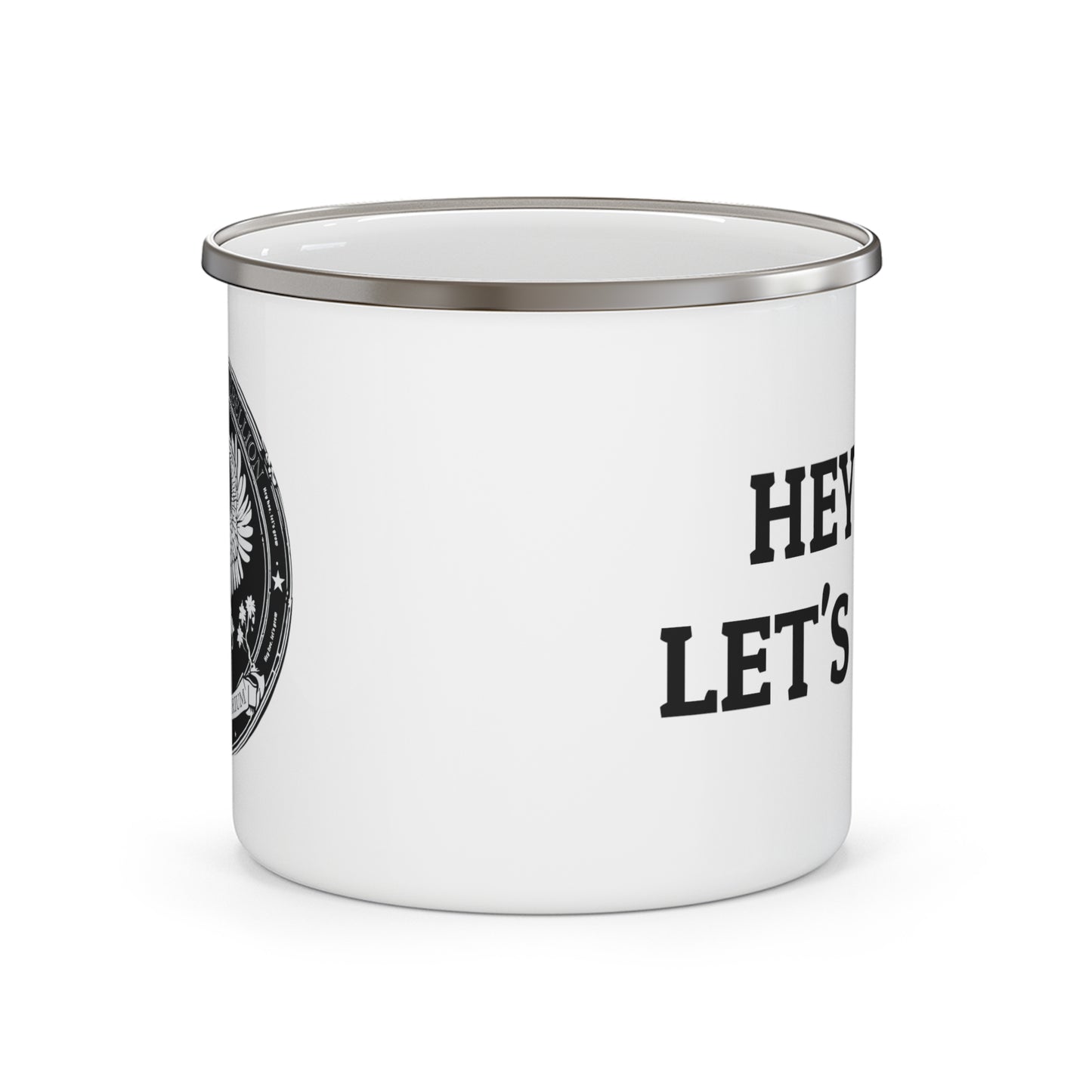 Verdant Rebellion Enamel Camping Mug B&W